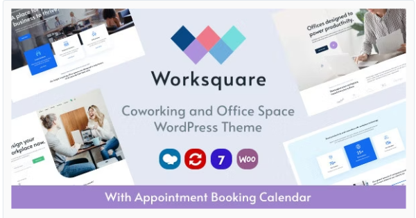 Worksquare Coworking and Office Space WordPress Theme 1.30