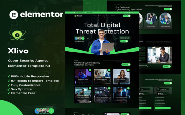 Xlivo Cyber Security Agency Elementor Kit