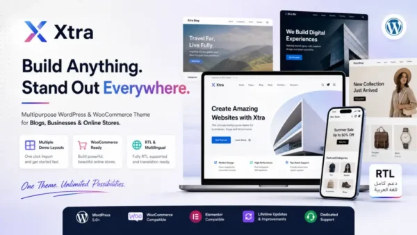 Xtra Multipurpose WordPress & WooCommerce Theme + RTL  6.0.1